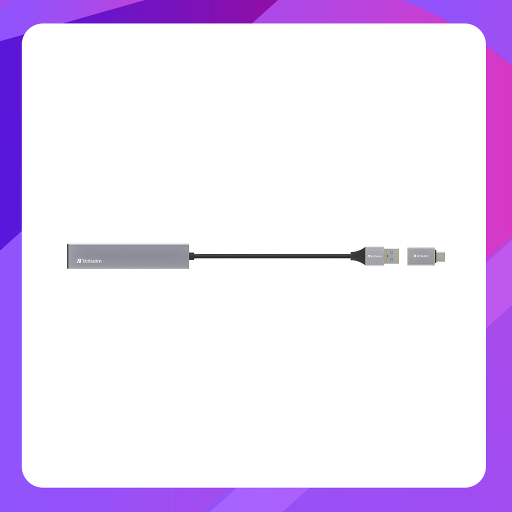 Verbatim 4 - in - 1 3.0 USB Hub with Type C Adaptor