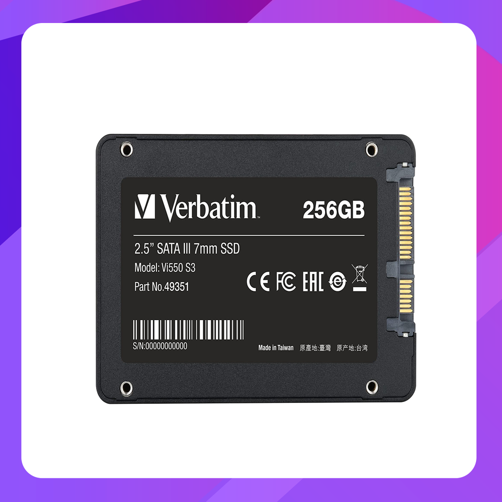Verbatim Vi550 SATA III 2.5” Internal SSD 256GB