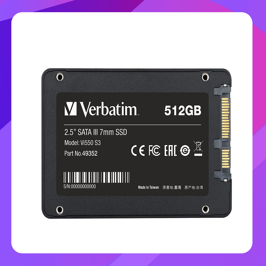 Verbatim Vi550 SATA III 2.5” Internal SSD 512GB