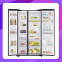 Samsung Side by Side 2-Door, Digital Inverter Refrigerator (655L), Glass Door