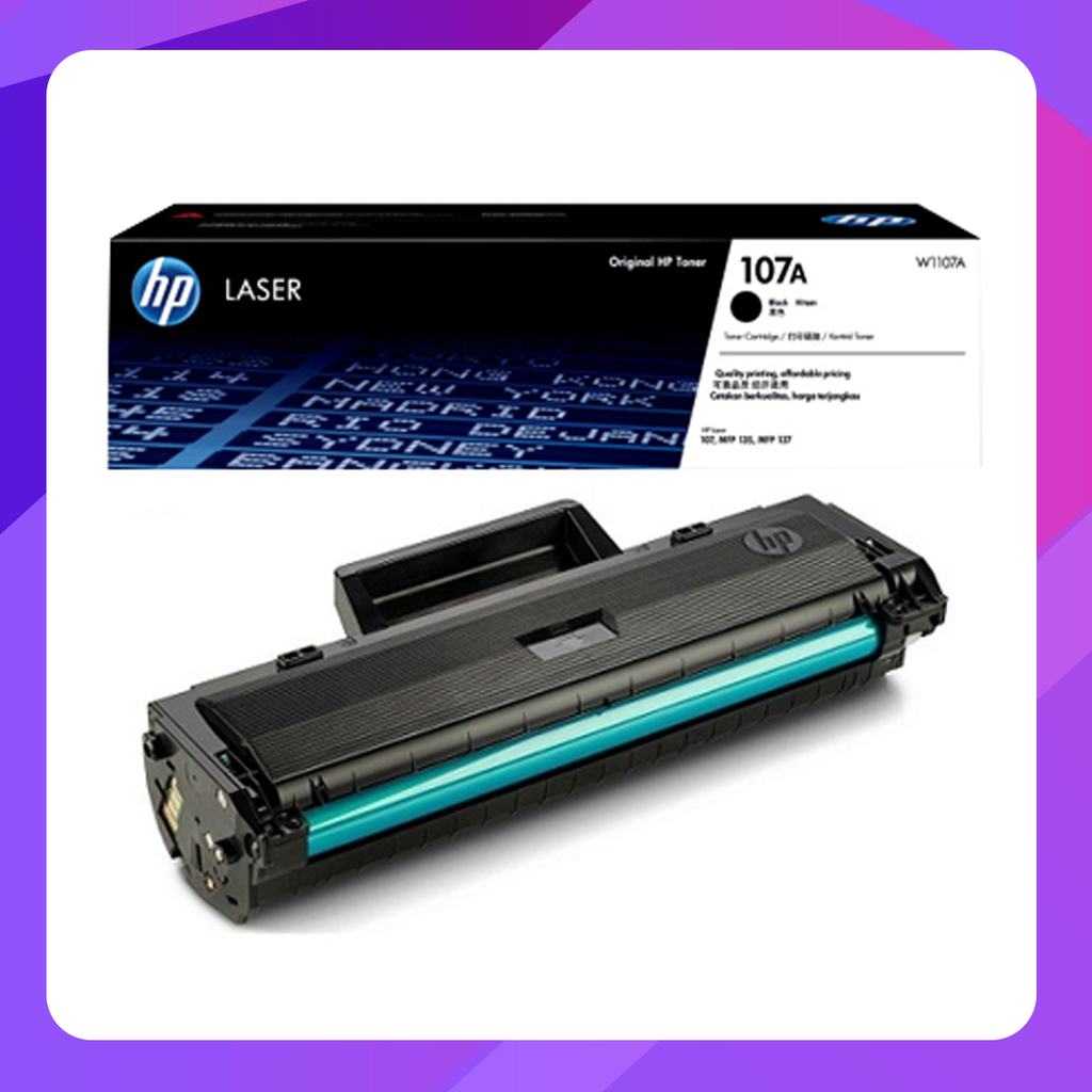 HP 107A Black LaserJet Toner Cartridge (~1,000 pages)