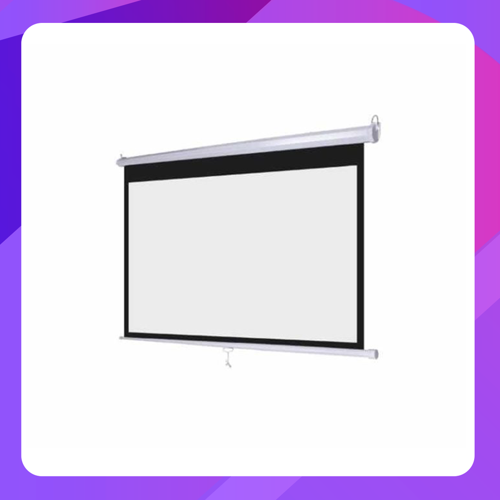 Nippon Manual Wall mount Projector Screen 120" x 120"