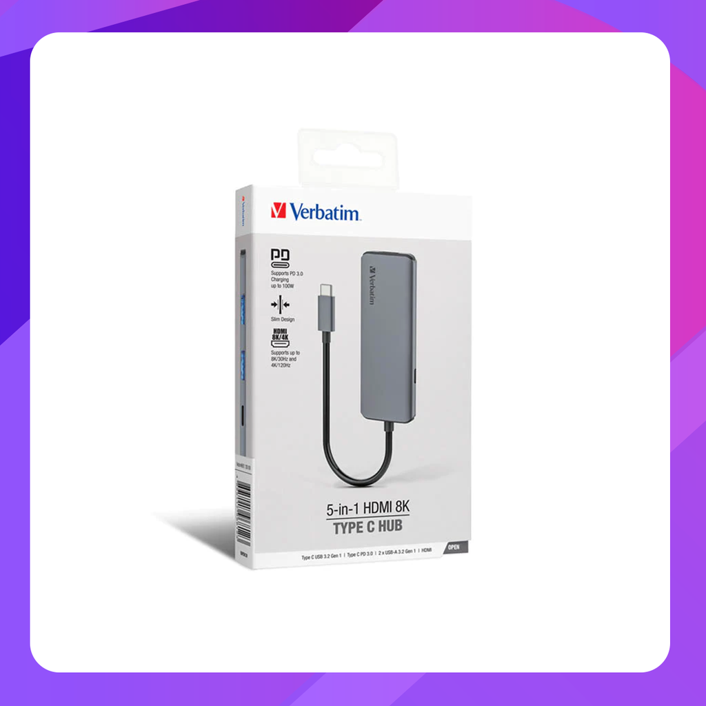 Verbatim 5-in-1 HDMI 8K Type C Hub