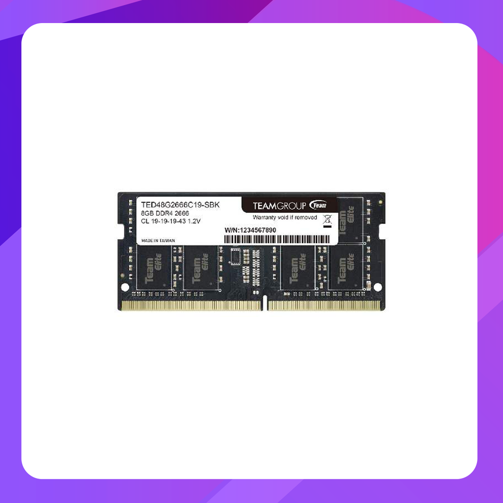 Team ELITE DDR4 2666 - 8GB (Black) Notebook RAM