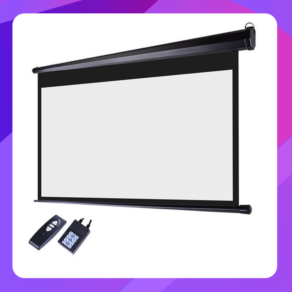 Nippon Motorized Wall Mount Projector Screen 120" x 120"