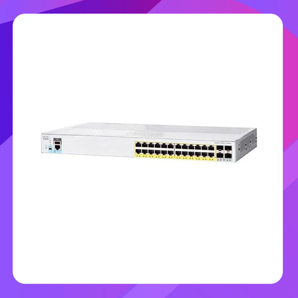 Cisco WS-C2960L-24PS-AP Catalyst 2960L 24-Port GE with PoE 4 x 1G SFP