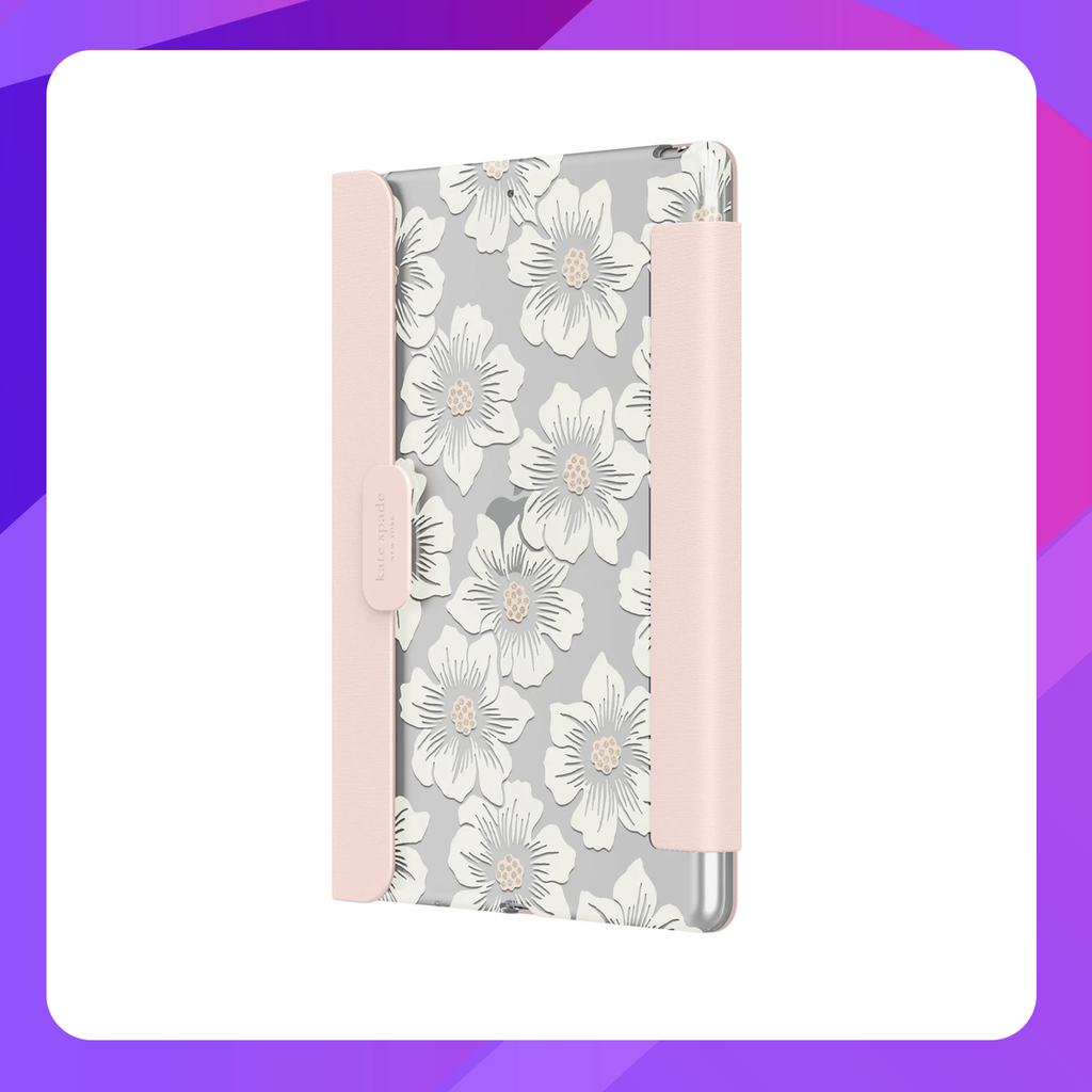 Kate Spade New York Protective Folio Case for iPad Mini 6th Gen(Hollyhock Floral)