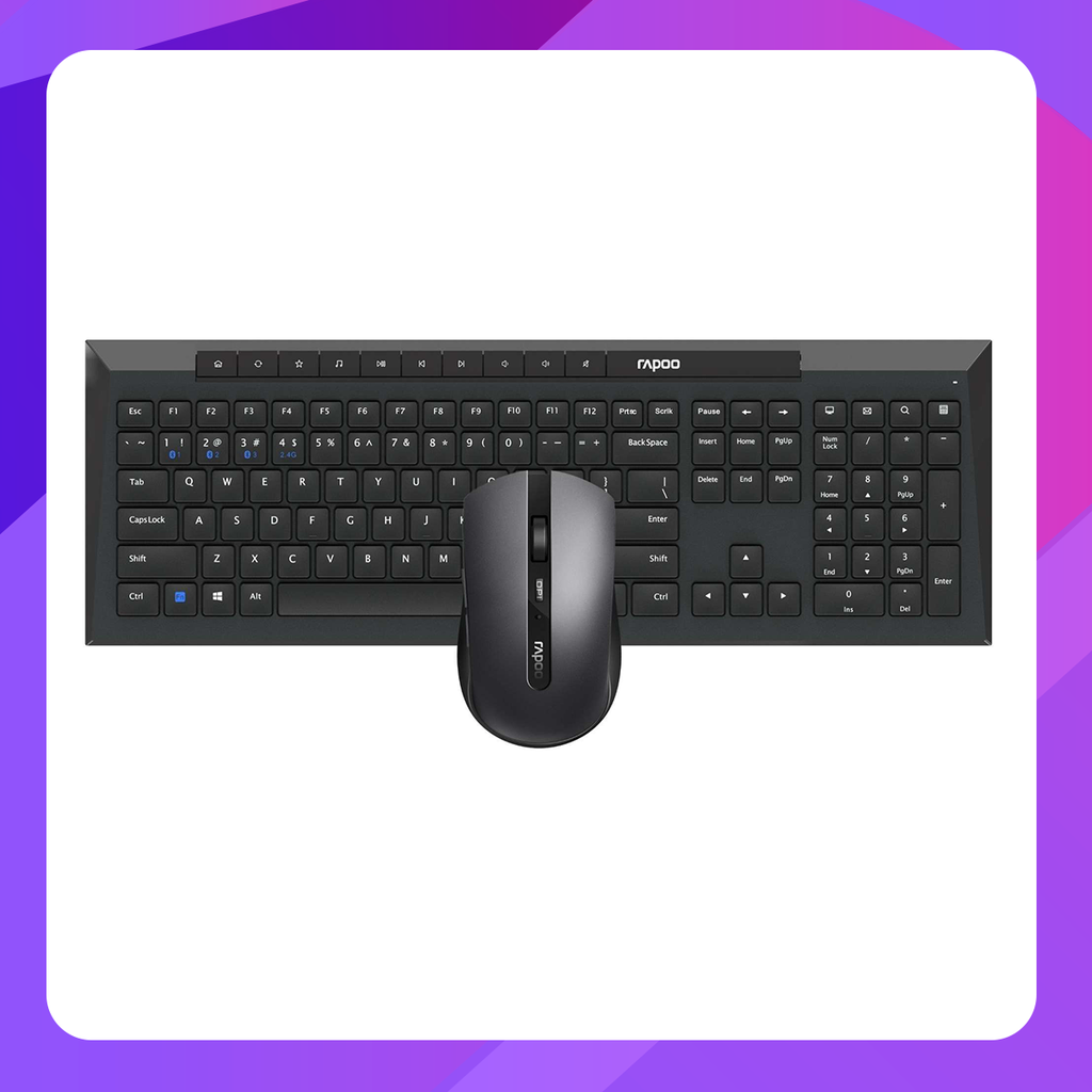 Rapoo 8210M Multi-mode Wireless Keyboard and Mouse Combo