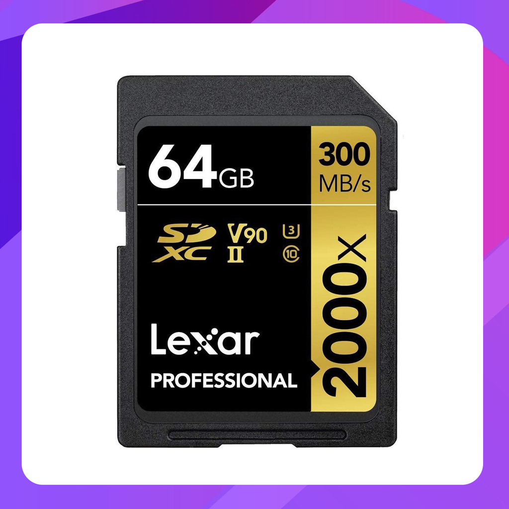 Lexar 64GB Professional 2000x UHS-II SDXC Memory Card