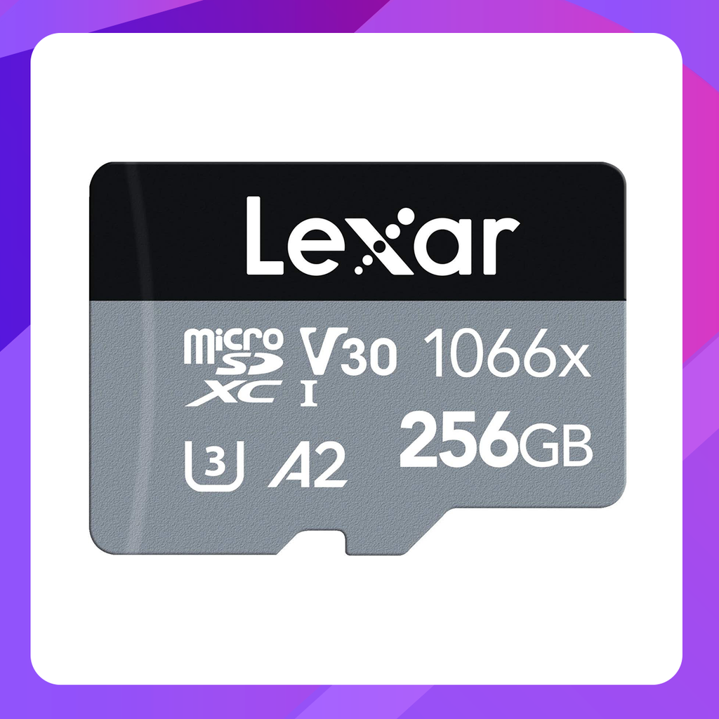 Lexar 256GB Professional 1066x UHS-I microSDXC Memory Card with SD Adapter (SILVER Series)