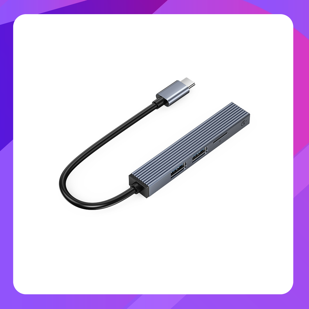 ORICO AHC2-3TF-GY-BP 4 Ports Type-C HUB with Card Reader