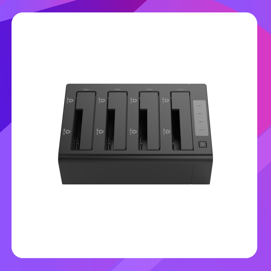 ORICO 2.5 / 3.5 inch 4 Bay USB3.0 1 to 3 Clone Hard Drive Dock (ORICO-6648US3-C-V1-EU-BK-BP)