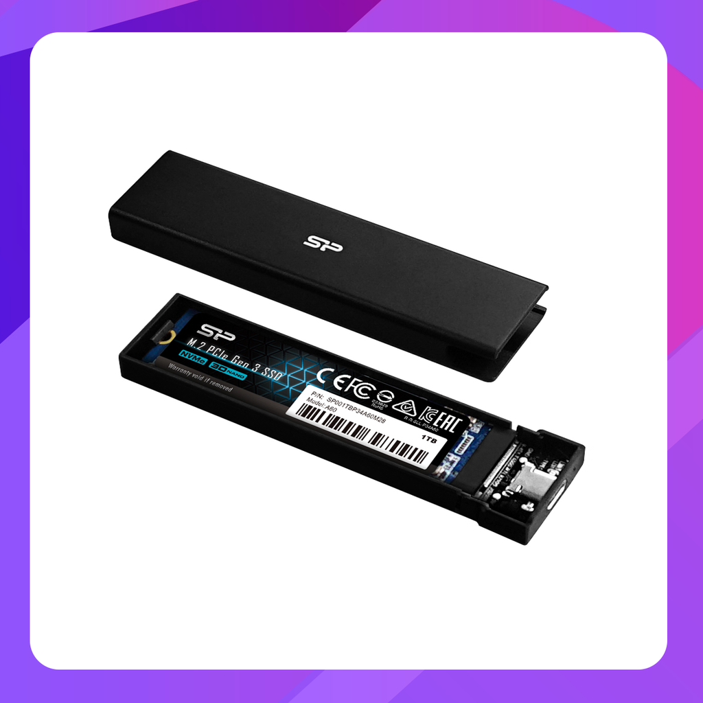 PD60 Enclosure (M.2 PCIe NVMe / M.2 SATA SSD 
External Case) Type-C cable