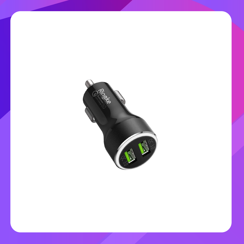 Ringke Dual Ports Car Charger (Black)