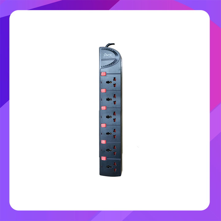 Crome 6 x Surge Protector Universal Sockets Individual Switch (5m)