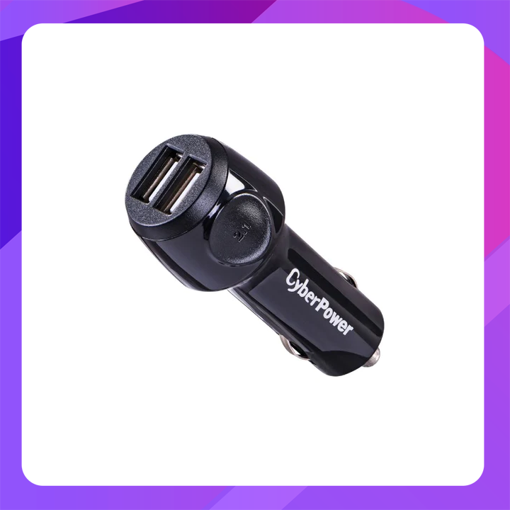Cyber Power CPTDC2U-Dual USB Type-A Car Charger (Black)