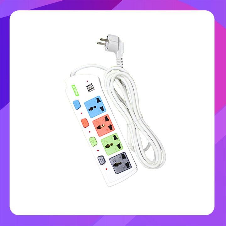 Nippon 2 in 1 Series (Socket + USB Charger for Phone & Tablet)