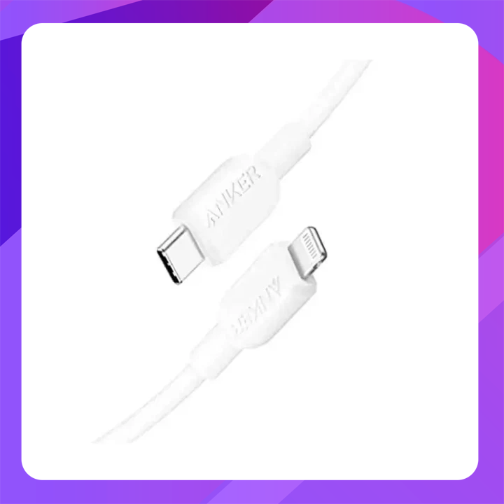 Anker USB- C To Lightning Cable 60W TPE- White