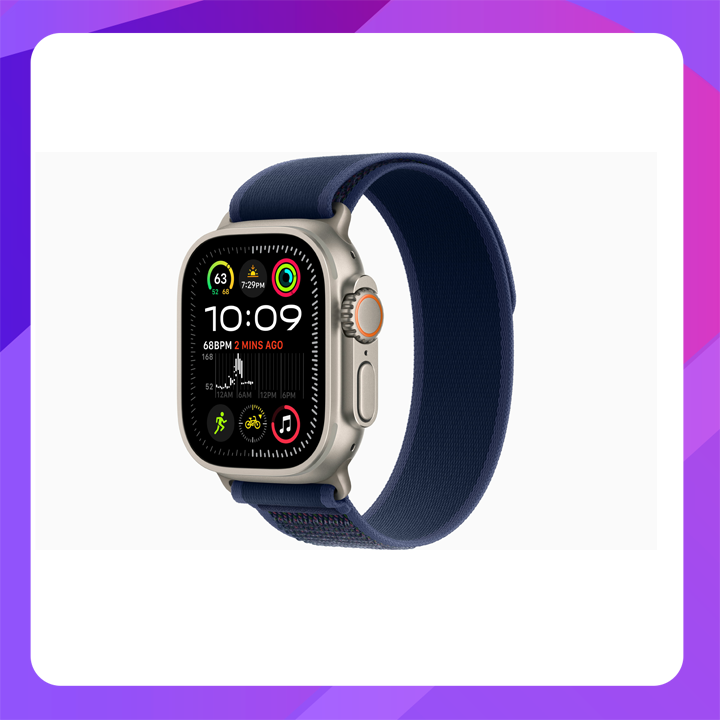 Apple Watch Ultra 2 (Cellular + GPS)-49mm -Black Titanium Case With Dark Green Alpine Loop -Medium