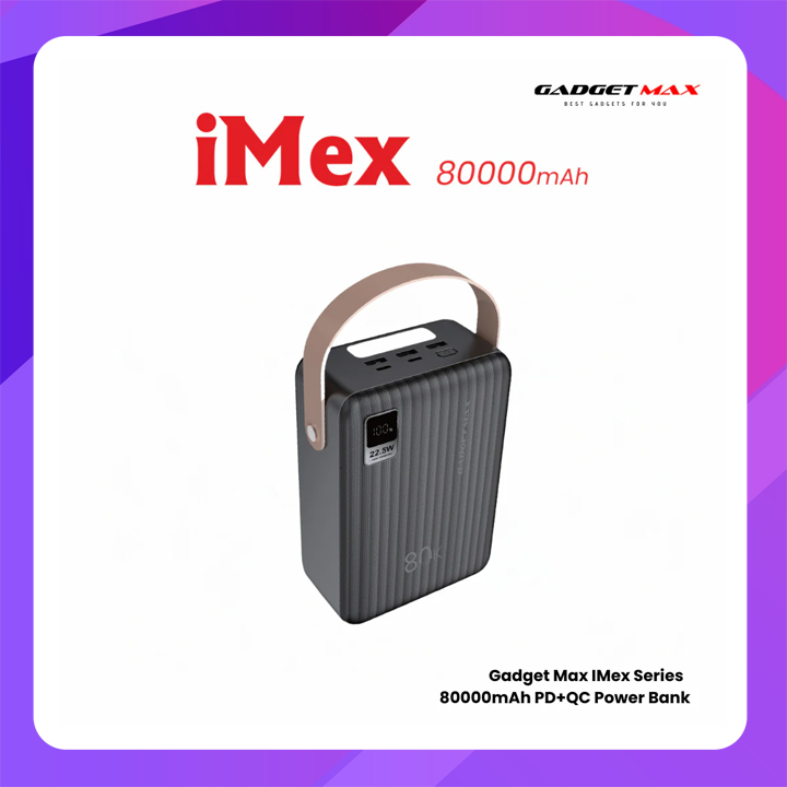 GADGET MAX GB80 22.5W 80000 mAh Fast Charge Power Bank