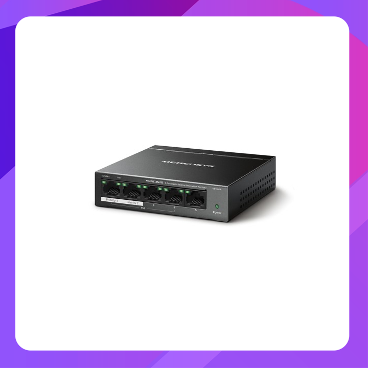 Mercusys 5-Port Gigabit Desktop Switch with 4-Port PoE+