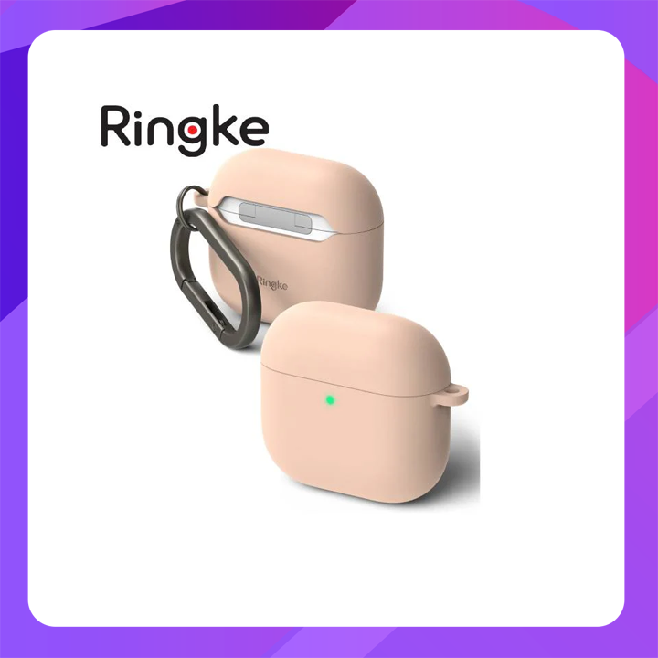 Ringke Silicone Airpod Case for AirPods 4 / Pink Sand