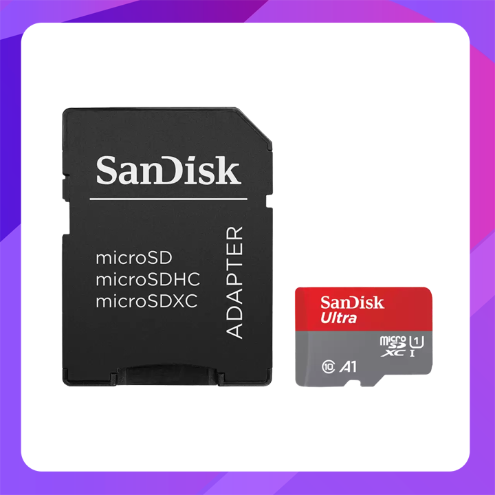 SanDisk Ultra 128GB microSDXC UHS-I Card with Adapter, Black, (SDSQUNC-128G-GN6MA)