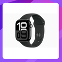 Apple Watch Series 10 (GPS) 42mm - Jet Black Aluminum Case With Black Sport Band-M/L