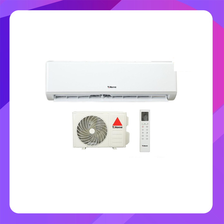 T-Home Air-con R410a, 4Way swing, Gold Fin, LED Display