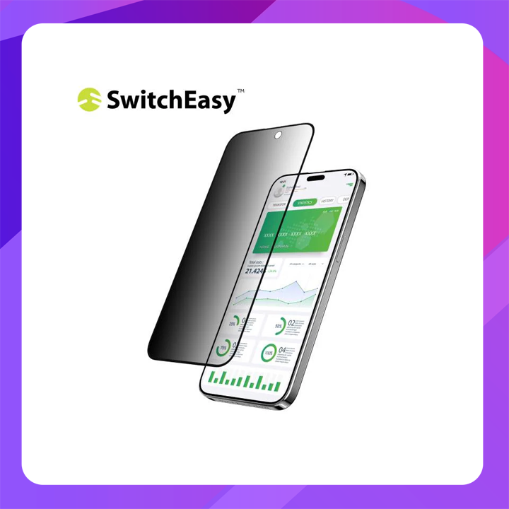 SwitchEasy Glass Privacy Screen Protector for iPhone 16 Pro Max