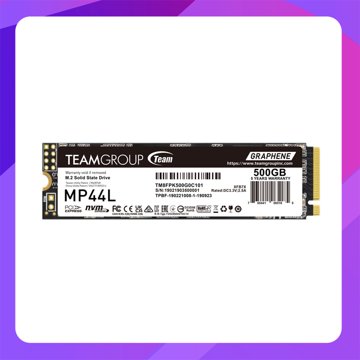 Team MP44L M.2 PCIe Internal SSD (500GB)