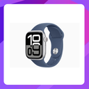 Apple Watch Series 10 (GPS) 42mm - Silver Aluminum Case With Denim Sport Band -M/L
