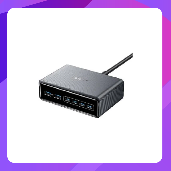 Anker Prime 200W 6-Port GaN USB-C Fast Charging Desktop Charger (Black)