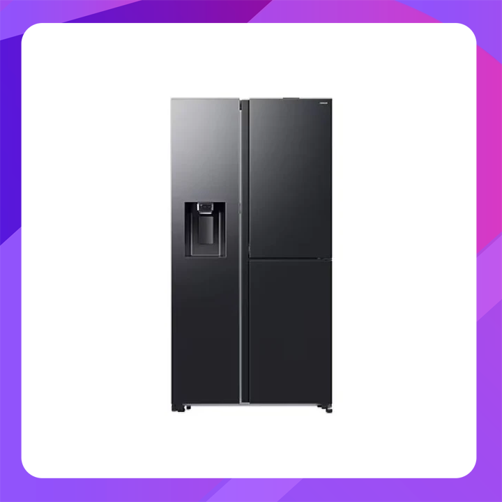 Samsung SBS - 3 Door / 627L / All Around Cooling / AI Inverter Compressor / Wifi / (I&W)Dispenser Black (New)