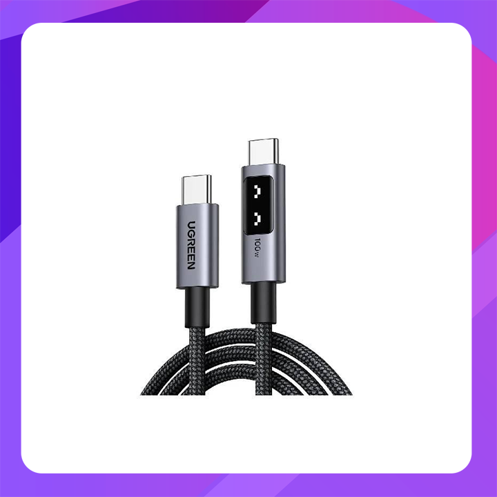 UGREEN Type C 2.0 Male To Type C 2.0 Male Robot 5A Data Cable (1M)