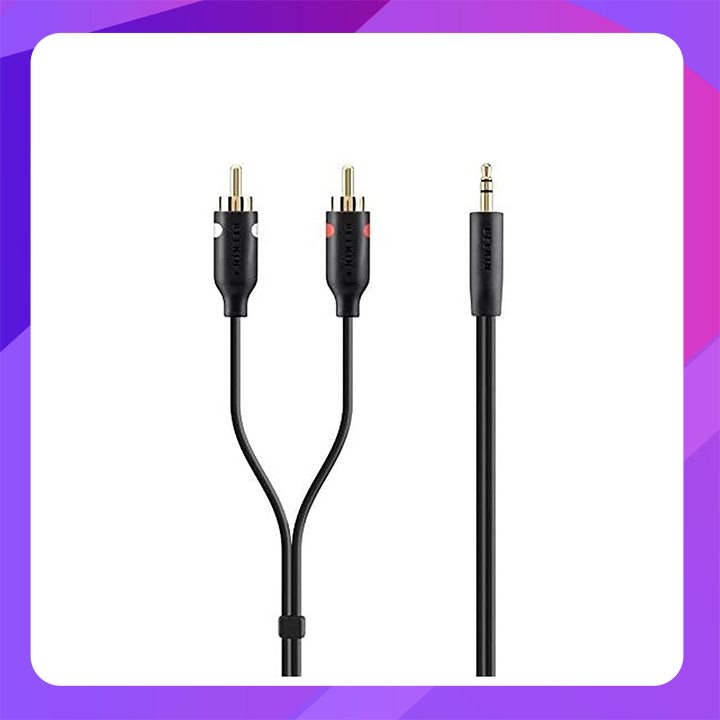 Belkin Mini stereo to RCA audio Cable -2M (Gold Plated)