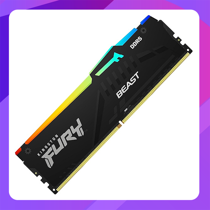 Kingston 5200MT/s DDR5  CL36 UDIMM FURY Beast Black RGB EXPO (16GB)Kingston 5200MT/s DDR5  CL36 UDIMM FURY Beast Black RGB EXPO (16GB)