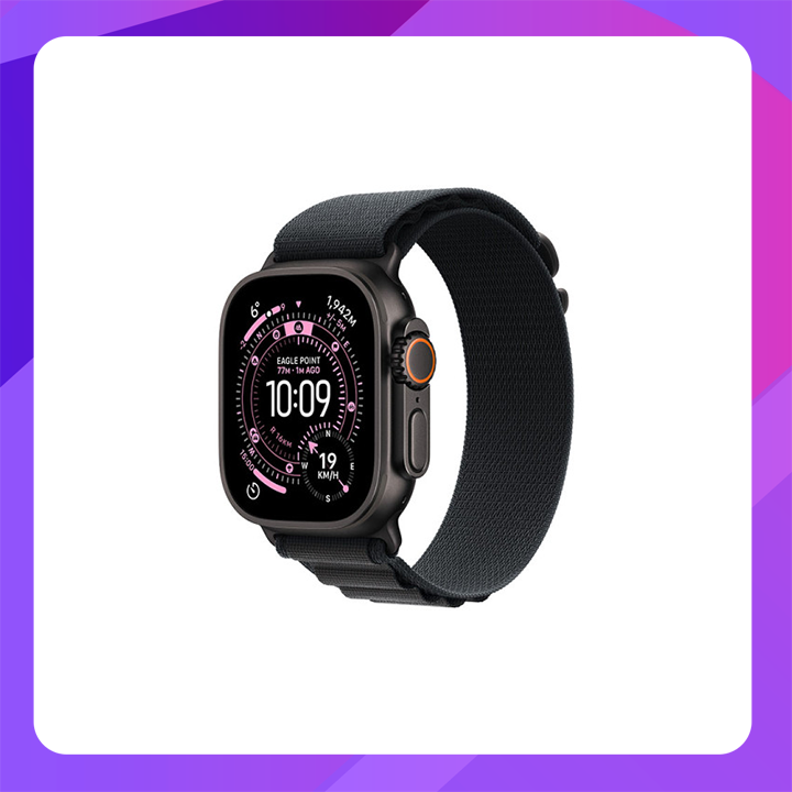 Apple Watch Ultra 3 (Cellular +GPS) 49mm - Black Titanium Case with Black Alpine Loop -Medium