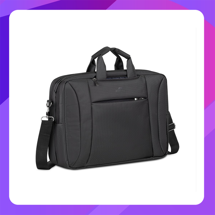 Rivacase Charcoal black convertible Laptop bag/backpack 16"