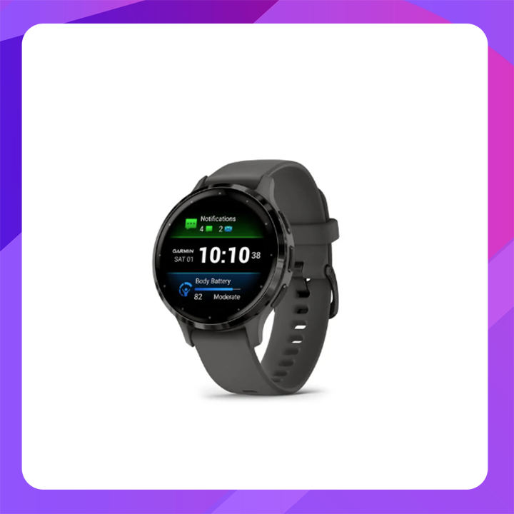 Venu® 3S, Pebblre Gray Case and Band