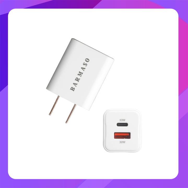 BARMASO (PD 33W + QC 30W) Dual Charger