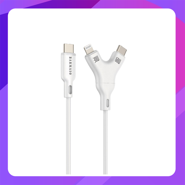 BARMASO Y Cable USB C to Lighting/USB C