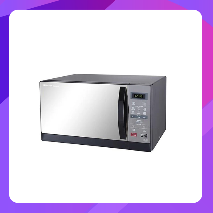 Sharp R357EK Microwave Oven Touch Control Black Color Grey Cavity Steam menu Mirror Glass Door