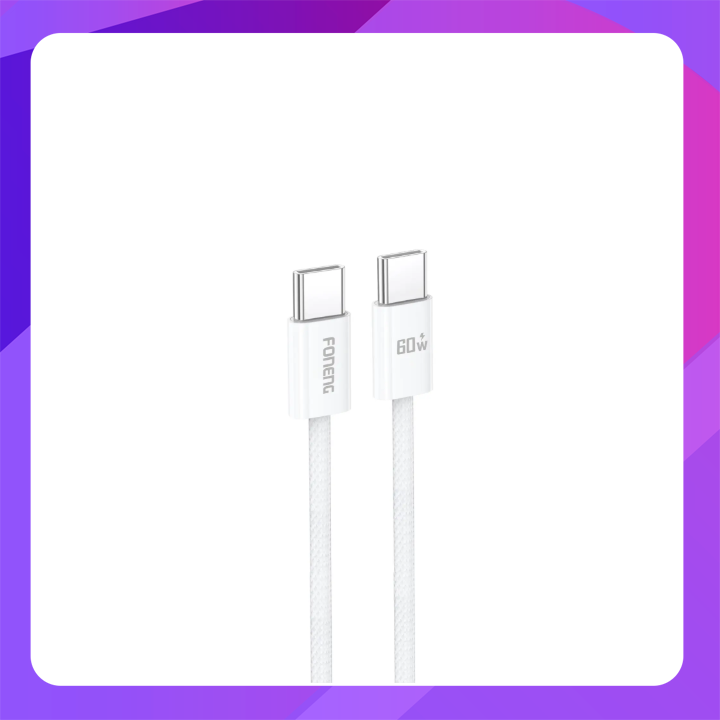 Foneng X110 1.2M , Type C to C Cable (60W)