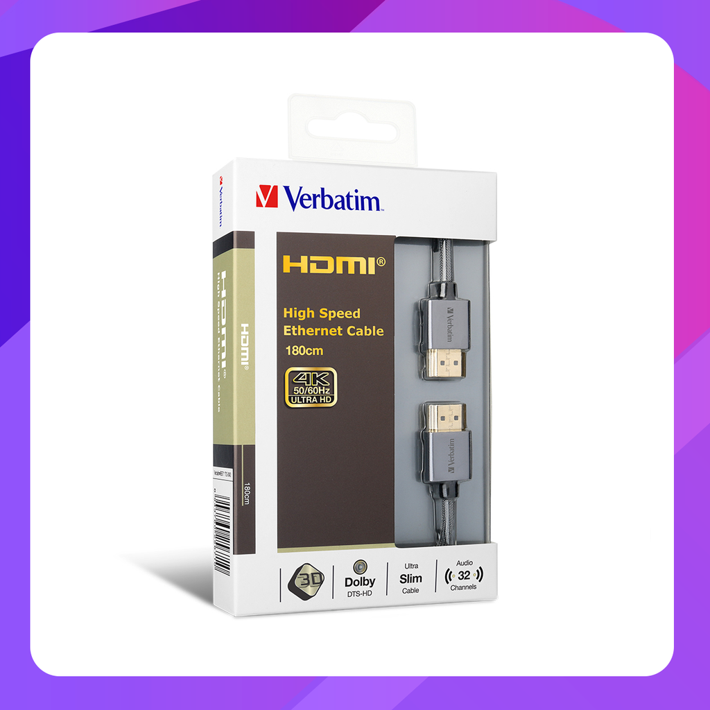 Verbatim HDMI 2.0 and supports max 18Gbps bandwidth