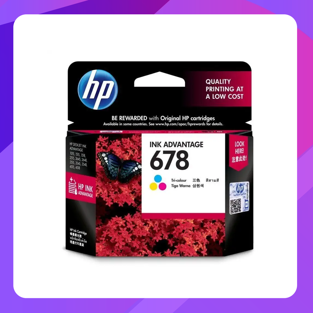 HP 678 Tri-color Ink Cartridge (~150 Pages)