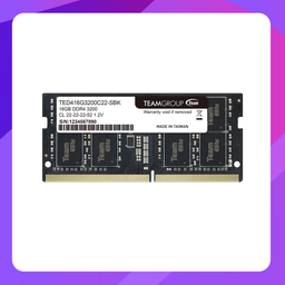 [PP0260059] Team ELITE DDR4 3200 - 16GB (Black) Notebook RAM -TED416G3200C22-S01