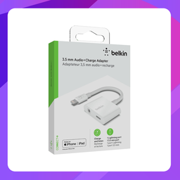 [550100035] Belkin Lighting Charging Adapter(3.5mm Audio+ Charge)