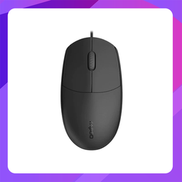 [N100C (Black)] Rapoo N100C Type-C Wired Mouse (Black)