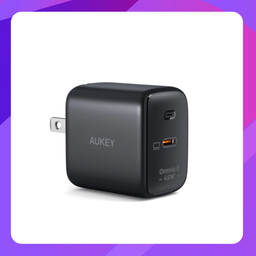 [PA-B2T(Black)] AUKEY PA-B2T(Black) Wall Charger